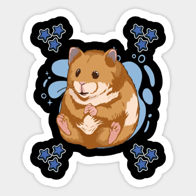 Blue Design Hamster Sticker by TheTeeBee